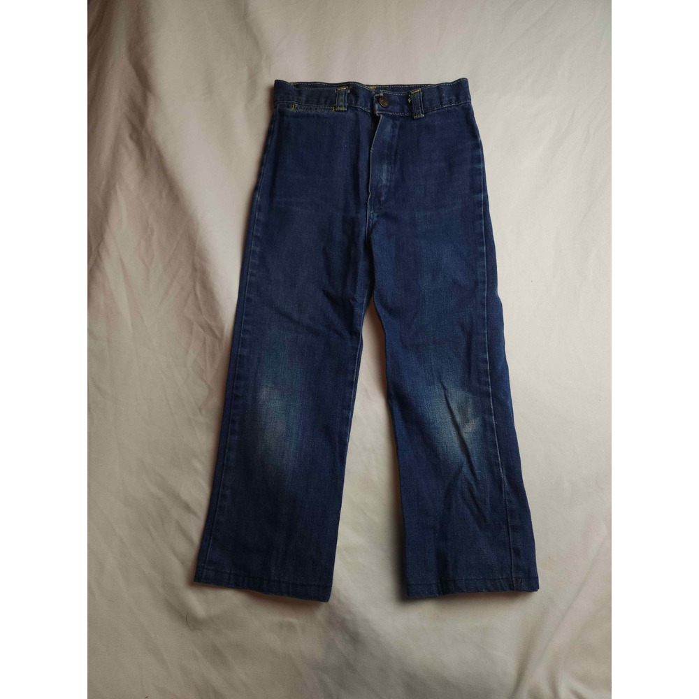 Vintage Walt Disney Productions Mickey Mouse Pluto Kids Denim Jeans Size 6 Blue